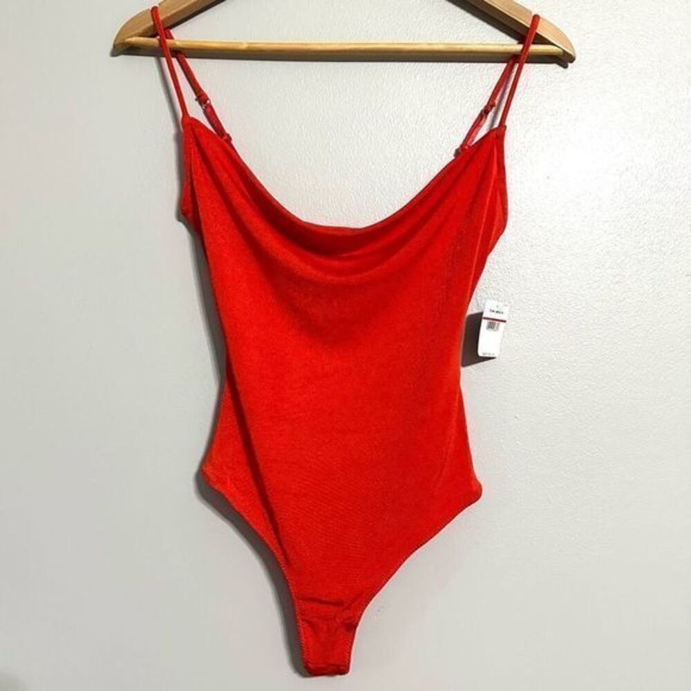 Free People NEW women’s XS Cowls In The Club thong bodysuit color Red